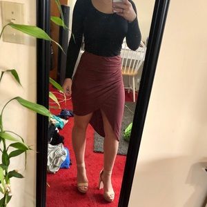 Maroon Midi Skirt!